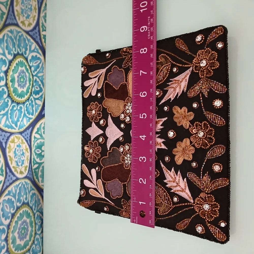 Bamboo Trading Co. Floral Embroidered Clutch